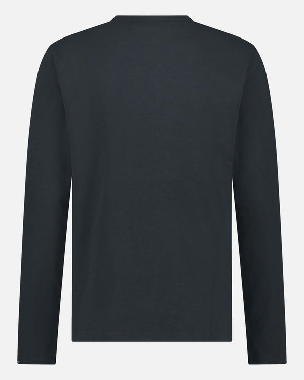 Fline | Anthracite Long Sleeve Henley T-Shirt