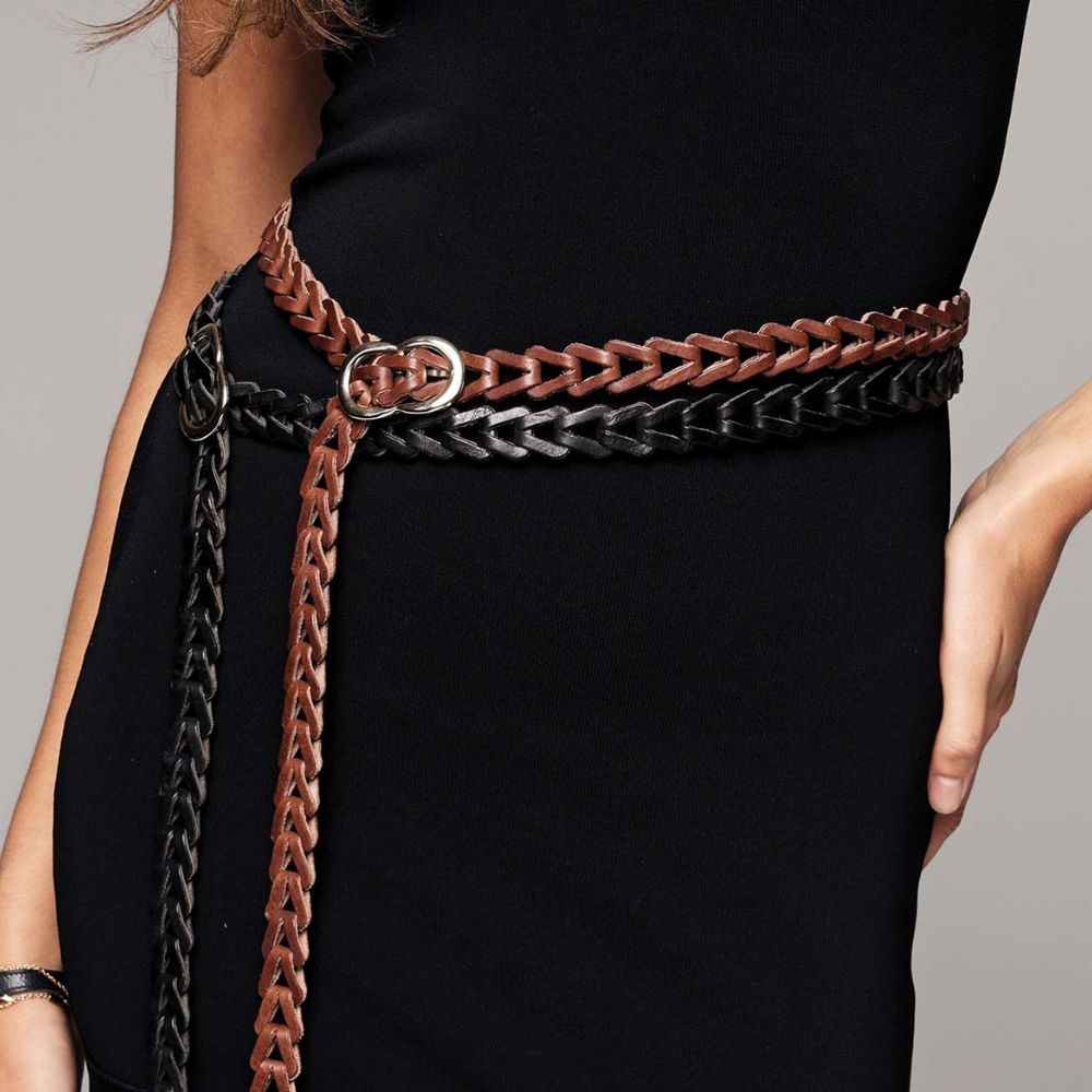 leather rope belt