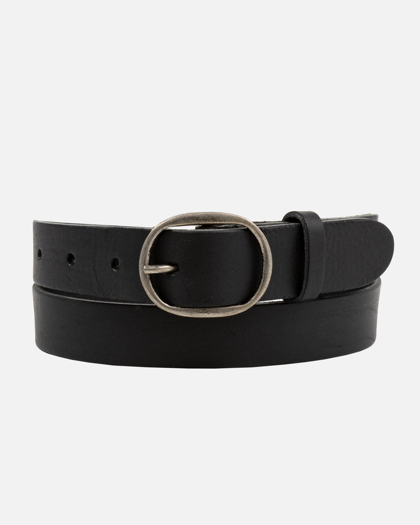 Yade | Classic Oval Buckle Leather Belt