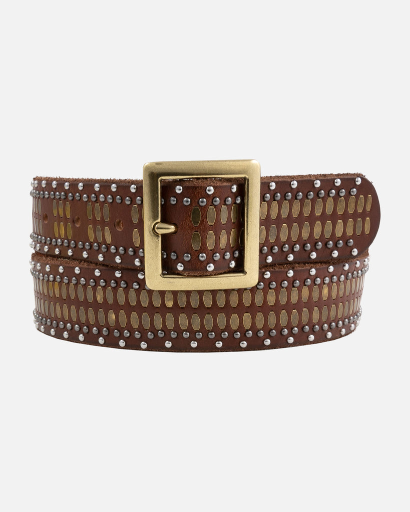 Hana | Square Studded Leather Belt