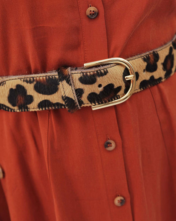 PREORDER Diane | Leopard Cow Hair Belt