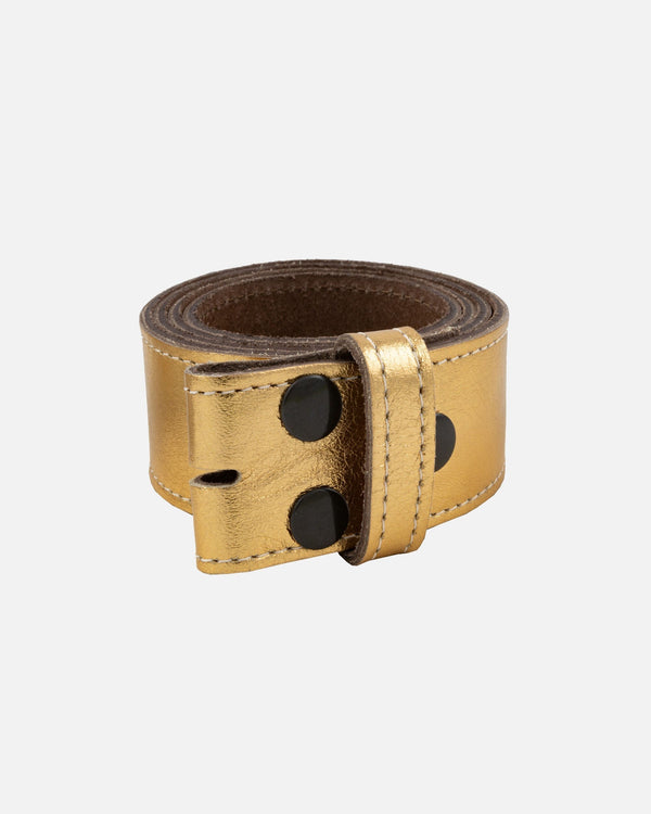 Marcella | Gold Metallic Leather Belt Strap
