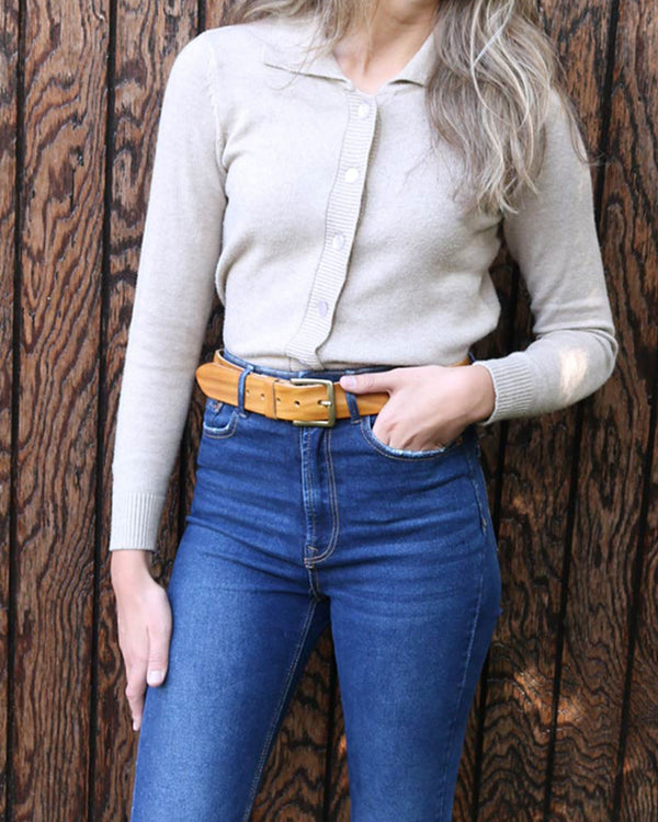 PREORDER Deanne | Unisex Classic Jeans Belt with Full Grain Accent
