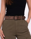 Pip | Vintage Round Buckle Leather Belt