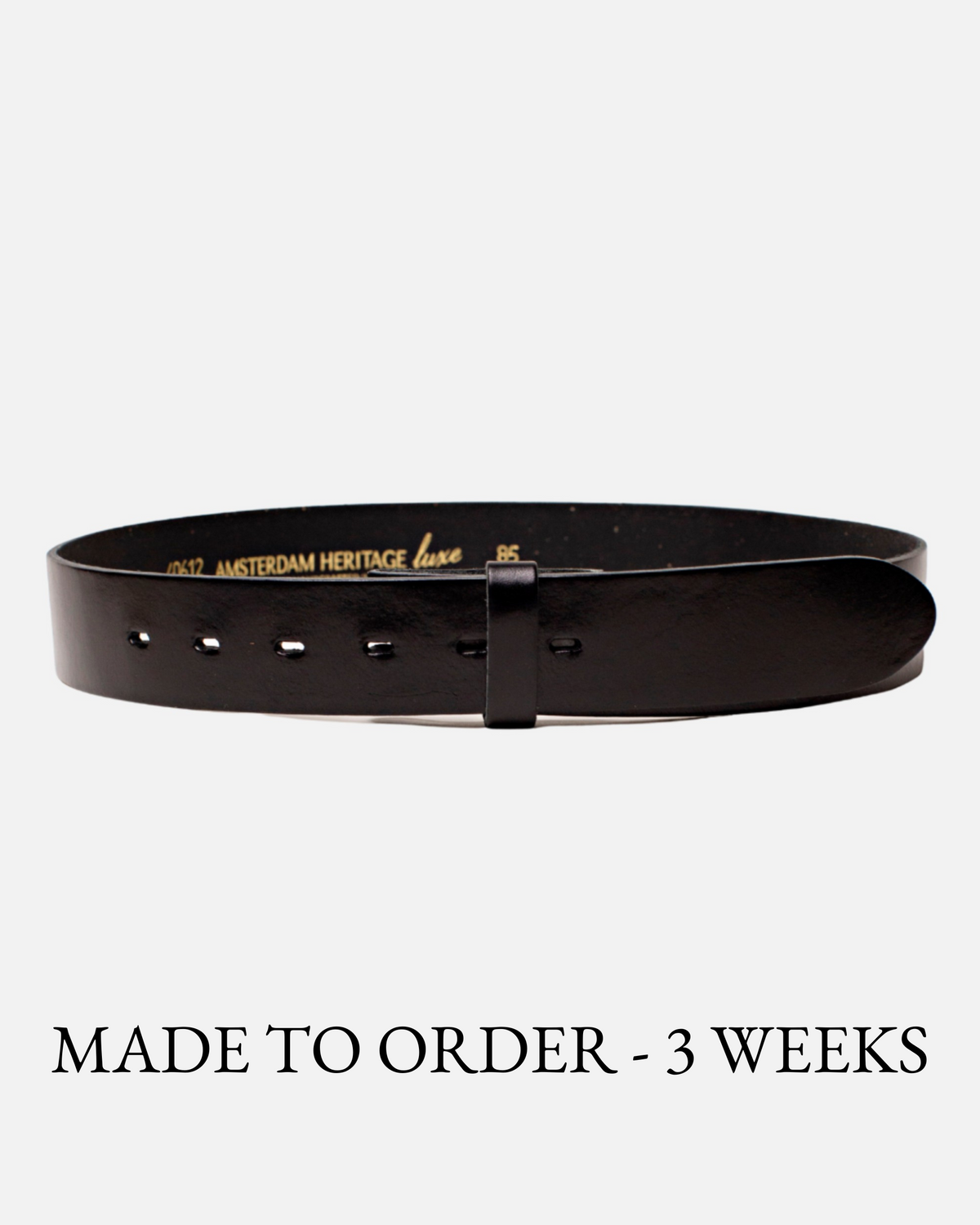 Mia | Black Smooth Leather Belt Strap