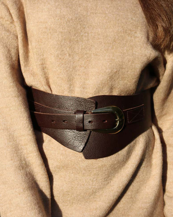 PREORDER Prya | Wide Waist Belt with Horseshoe Buckle