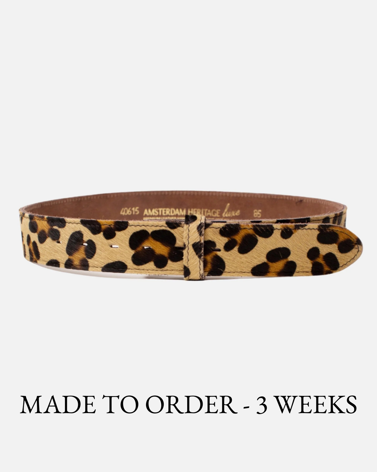 Amalia | Leopard Cow Hair Leather Belt Strap