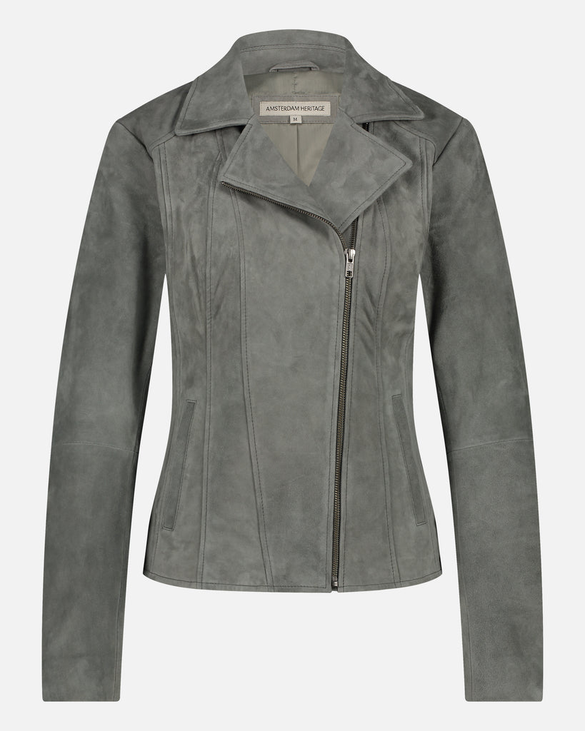 Garcia | Suede Moto Leather Jacket for Women – Amsterdam Heritage | EU