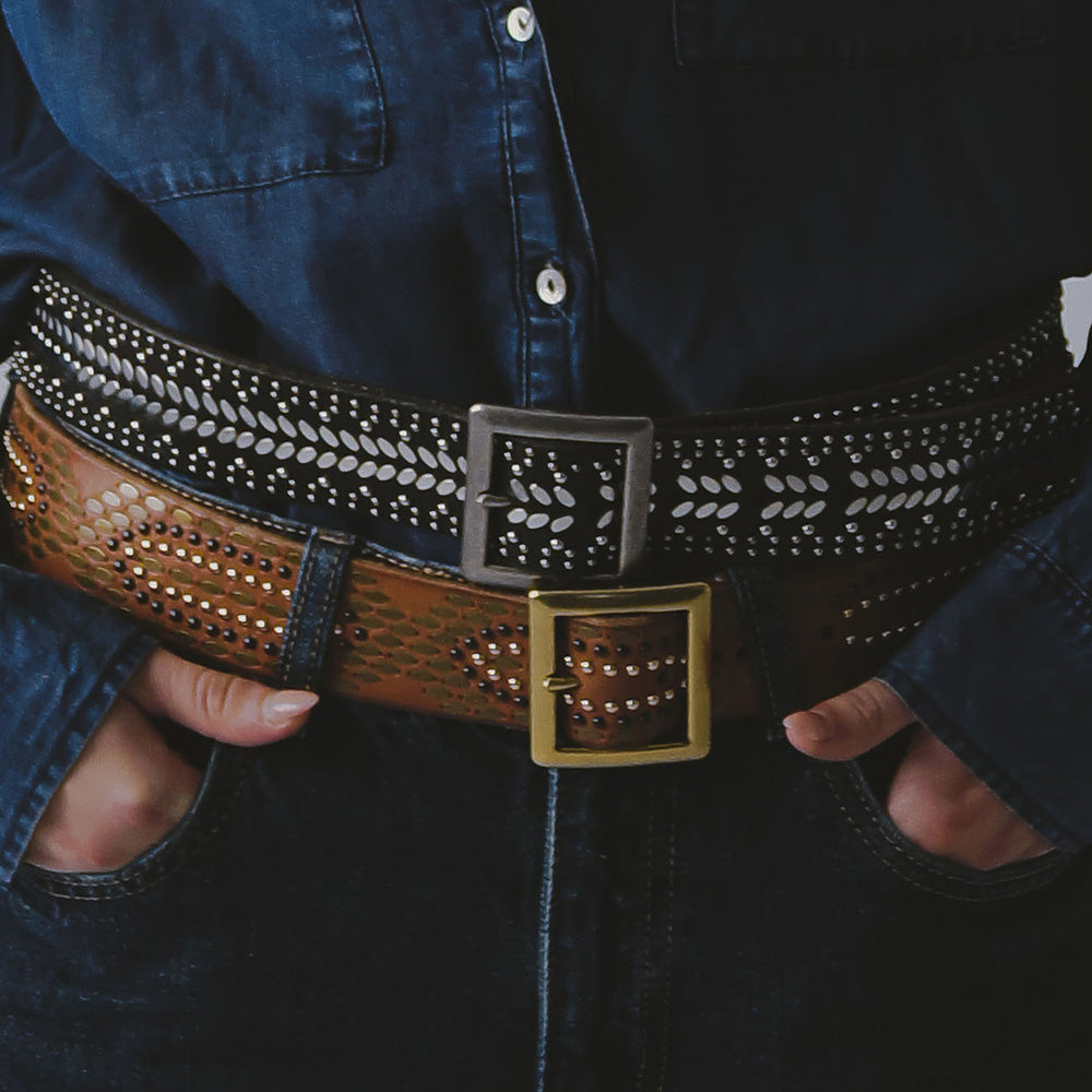 Studded Leather Belts | The Eyecathcer Piece – Amsterdam Heritage | EU